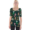 Pattern Christmas Gift Wide Neckline T-Shirt View1