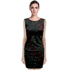 Confetti Star Dot Christmas Sleeveless Velvet Midi Dress by uniart180623