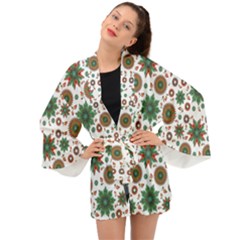 Pattern Abstract Seamless Long Sleeve Kimono by uniart180623