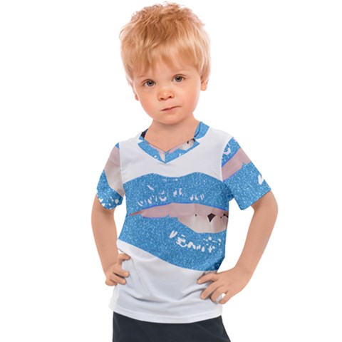 Lips -21 Kids  Sports T-shirt by SychEva