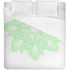 Floral Pattern T- Shirt Beautiful And Artistic Light Green Flower T- Shirt Duvet Cover (king Size) by EnriqueJohnson