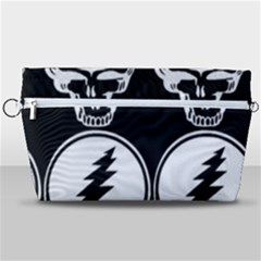 Black And White Deadhead Grateful Dead Steal Your Face Pattern Handbag Organizer by Sarkoni