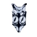 Black And White Deadhead Grateful Dead Steal Your Face Pattern Kids  Frill Swimsuit View2