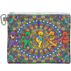 Grateful Dead Pattern Canvas Cosmetic Bag (xxxl) by Sarkoni