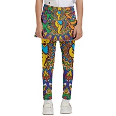 Grateful Dead Pattern Kids  Skirted Pants by Sarkoni