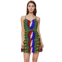 Grateful Dead Short Frill Dress by Sarkoni