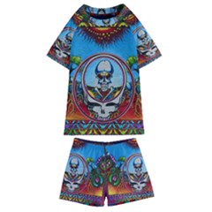 Grateful Dead Wallpapers Kids  Swim T-shirt And Shorts Set by Sarkoni