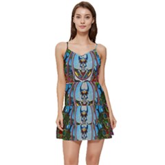 Grateful Dead Wallpapers Short Frill Dress by Sarkoni