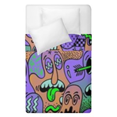 Trippy Aesthetic Halloween Duvet Cover Double Side (single Size) by Sarkoni