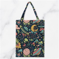 Alien Rocket Space Aesthetic Classic Tote Bag by Sarkoni