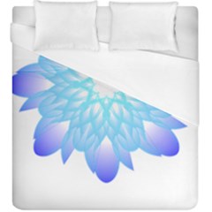 Flower Illustration T- Shirt Beautiful And Artistic Blue Flower T- Shirt Duvet Cover (king Size) by EnriqueJohnson