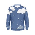 Clouds Rain Paper Raindrops Weather Sky Raining Kids  Sweatshirt View2