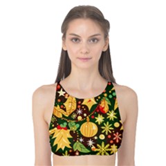 Christmas Pattern Tank Bikini Top by Valentinaart