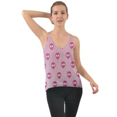 Alien Pattern Pink Chiffon Cami by Ket1n9