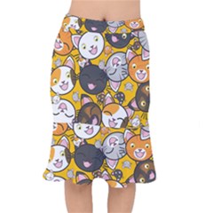 Cats-cute-kitty-kitties-kitten Short Mermaid Skirt by Ket1n9