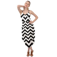 Black And White Chevron Layered Bottom Dress by Ket1n9