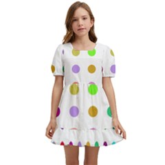 Circle Pattern(1) Kids  Short Sleeve Dolly Dress by Ket1n9