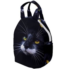 Face Black Cat Travel Backpack by Ket1n9