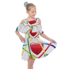 Love Kids  Shoulder Cutout Chiffon Dress by Ket1n9