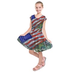 Usa United States Of America Images Independence Day Kids  Short Sleeve Dress by Ket1n9