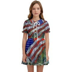 Usa United States Of America Images Independence Day Kids  Sweet Collar Dress by Ket1n9