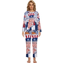 United States Of America Images Independence Day Womens  Long Sleeve Lightweight Pajamas Set by Ket1n9