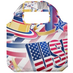 Independence Day United States Of America Foldable Grocery Recycle Bag by Ket1n9