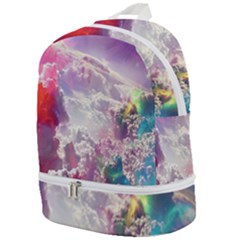 Clouds Multicolor Fantasy Art Skies Zip Bottom Backpack by Ket1n9