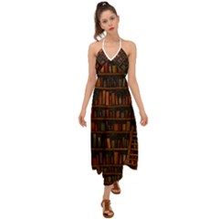 Books Library Halter Tie Back Dress  by Ket1n9