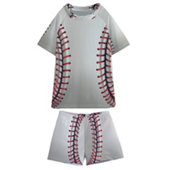 Baseball Kids  Swim T-shirt And Shorts Set by Ket1n9