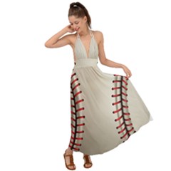 Baseball Backless Maxi Beach Dress by Ket1n9