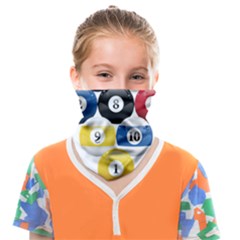 Racked Billiard Pool Balls Face Covering Bandana (kids) by Ket1n9