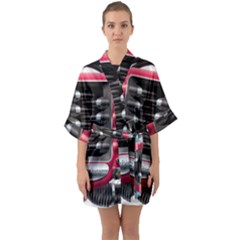 Car Engine Half Sleeve Satin Kimono  by Ket1n9