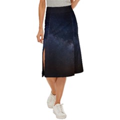 Cosmos-dark-hd-wallpaper-milky-way Midi Panel Skirt by Ket1n9