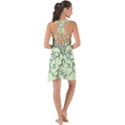 Illustration Of Butterflies And Flowers Ornament On Green Background Show Some Back Chiffon Dress View2