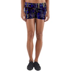 Technology Circuit Board Layout Yoga Shorts by Ket1n9