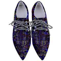 Technology Circuit Board Layout Pointed Oxford Shoes by Ket1n9