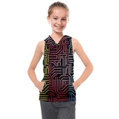 Circuit Board Seamless Patterns Set Kids  Sleeveless Hoodie by Ket1n9