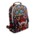 Wood Sculpture Bali Logo Flap Pocket Backpack (Small) View2