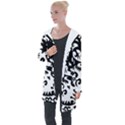 Ying Yang Tattoo Longline Hooded Cardigan View1