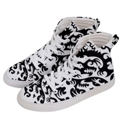 Ying Yang Tattoo Men s Hi-top Skate Sneakers by Ket1n9