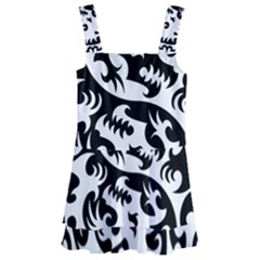 Ying Yang Tattoo Kids  Layered Skirt Swimsuit by Ket1n9