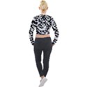 Ying Yang Tattoo Long Sleeve Cropped Velvet Jacket View2