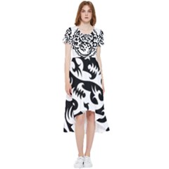 Ying Yang Tattoo High Low Boho Dress by Ket1n9