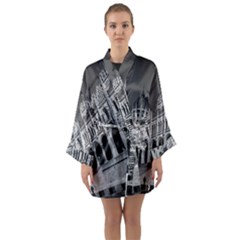 Architecture-parliament-landmark Long Sleeve Satin Kimono by Ket1n9