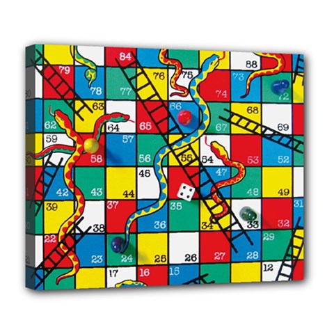 Snakes And Ladders Deluxe Canvas 24  X 20  (stretched) by Ket1n9