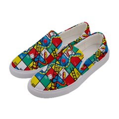 Snakes And Ladders Women s Canvas Slip Ons by Ket1n9