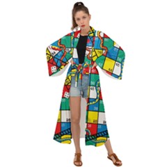 Snakes And Ladders Maxi Kimono by Ket1n9