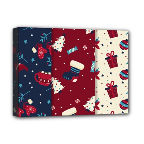 Flat Design Christmas Pattern Collection Art Deluxe Canvas 16  X 12  (stretched)  by Ket1n9