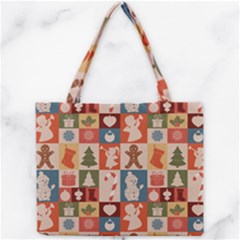 Cute Christmas Seamless Pattern Vector  - Mini Tote Bag by Ket1n9